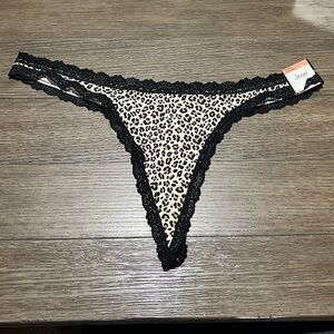 JENNI Intimates Women's Thong Black Core So Soft Cotton Panty XXX-Large